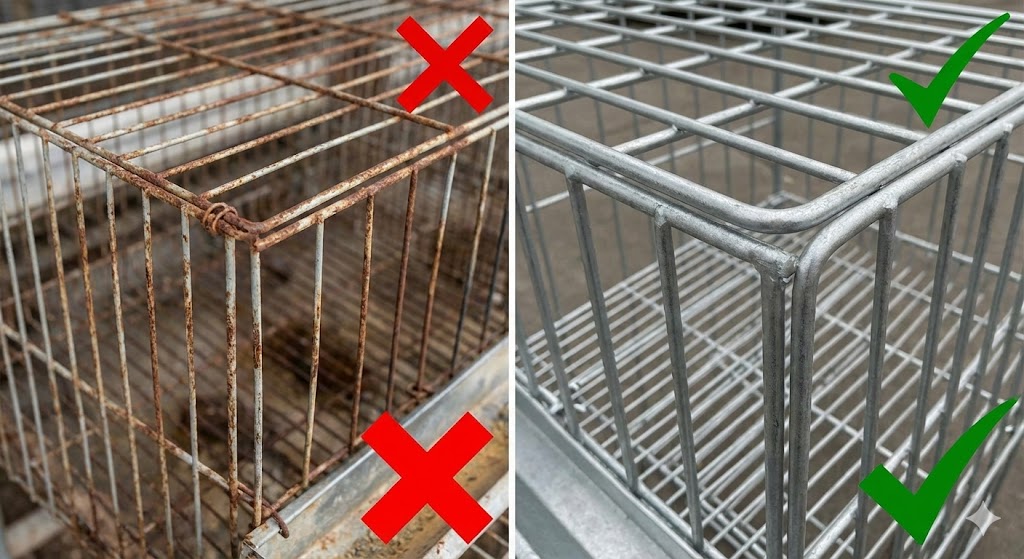 산란계 농장용 아연 도금 배터리 케이지