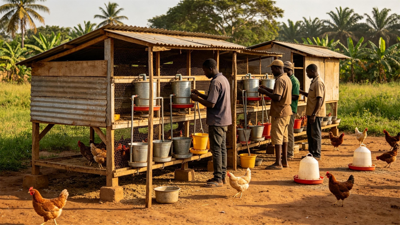 Real commercial poultry farm in Nigeria