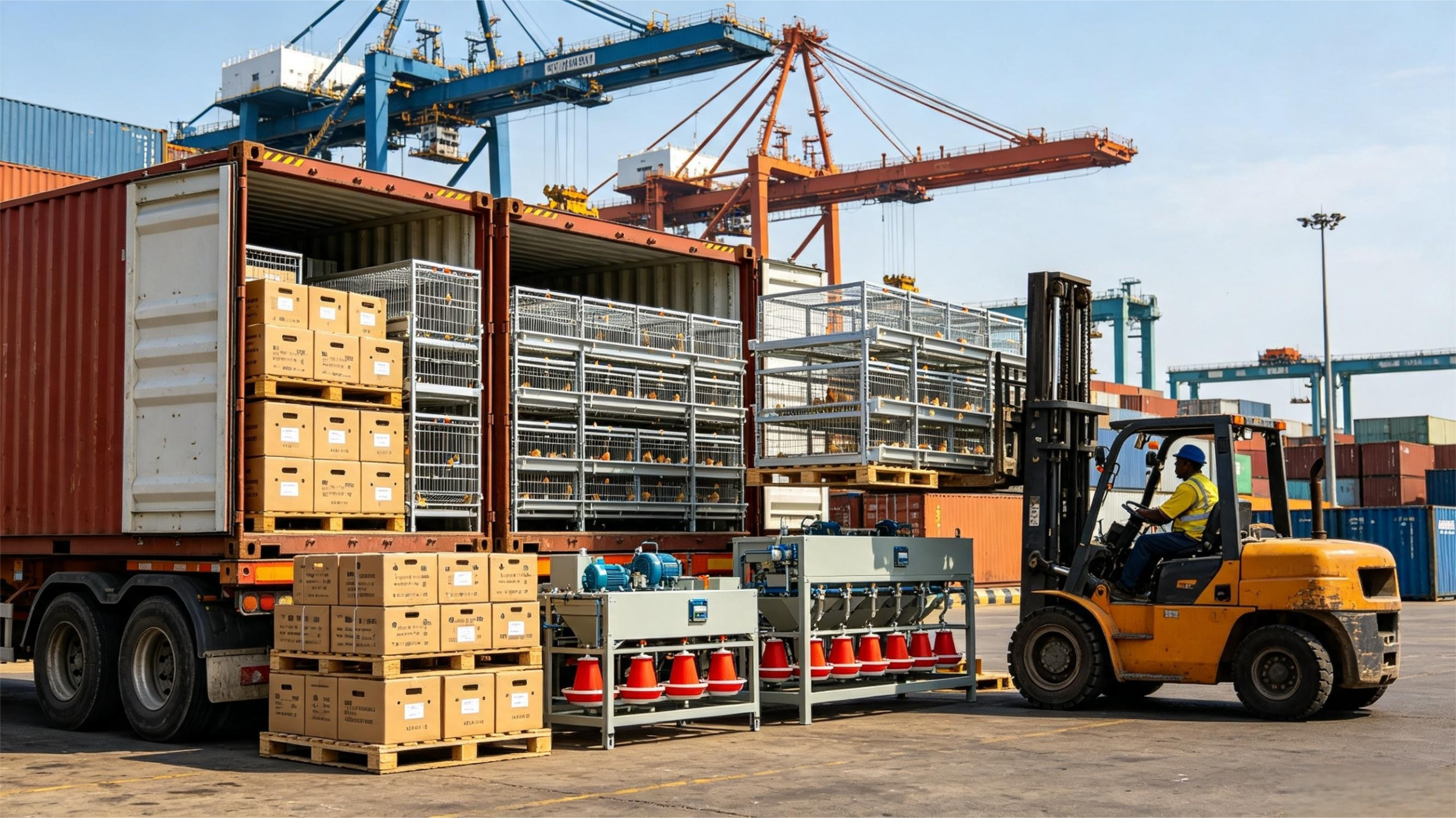 imported poultry farming equipment colombo port logistics